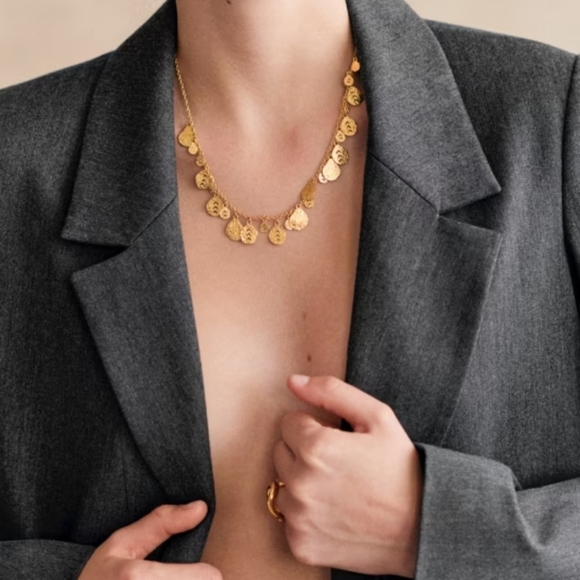 Sézane Felipa Necklace – Gold-Plated Statement Chain, Sold Out! , VGUC, - Picture 10 of 15